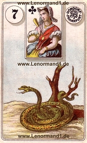Schlange Lenormand Bedeutung antike Dondorf Lenormandkarten